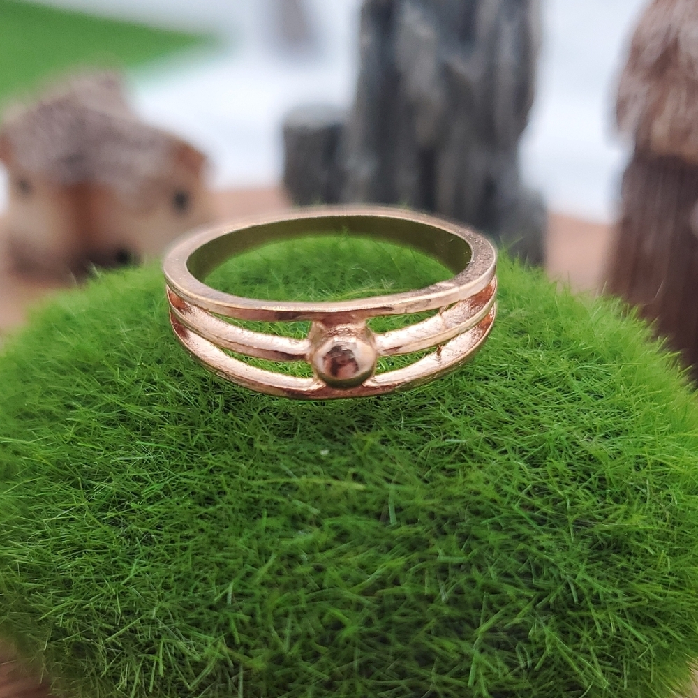 3/$20 Rose Gold Tone Blob Ring Size 5.5 R812
